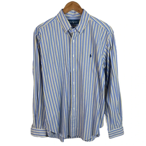Polo Ralph Lauren Other - BF1072 Mens Polo Ralph Lauren Designer Classic Fit Striped Button Down Shirt L